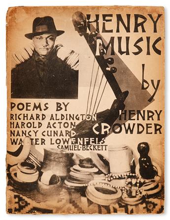 (LITERATURE AND POETRY.) CROWDER, HENRY; COMPOSER. Henry Music, Poems by Richard Aldington, Harold Acton, Nancy Cunard, Walter Lowenfel